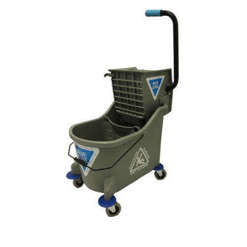 Grey High-Back Double Mop Bucket with Wringer